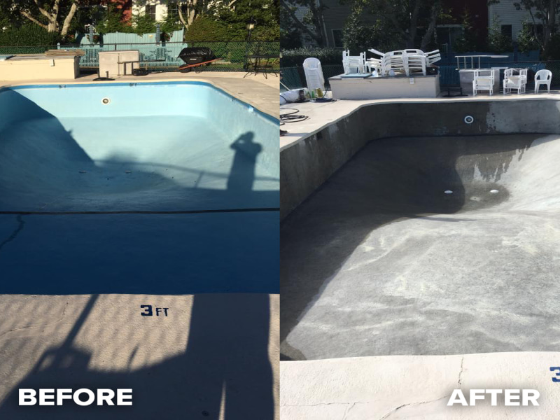 Residential blasting before and after