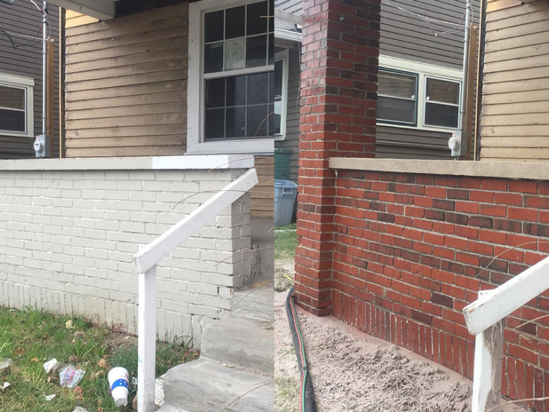 Residential blasting before and after