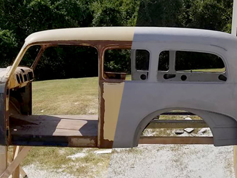 Blasting restoration project
